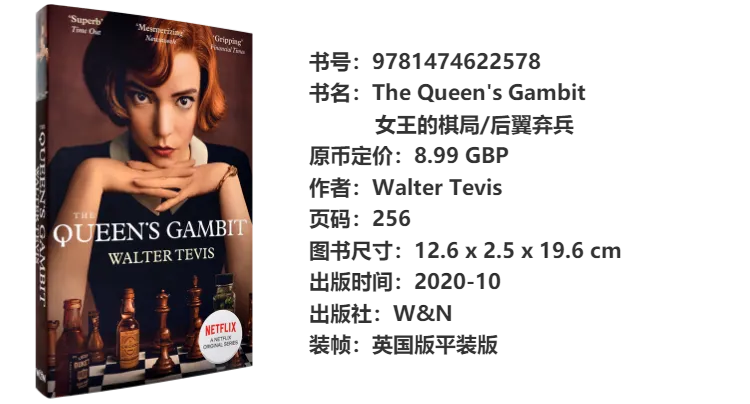 The Queen & #39; S gambit rear wing abandons soldiers high score American  drama English original novel Walter Tevis best-selling novel sent to the  original audio